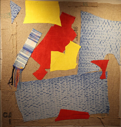 At that time, Through thread - a Paint Artowrk by Jisang Kim